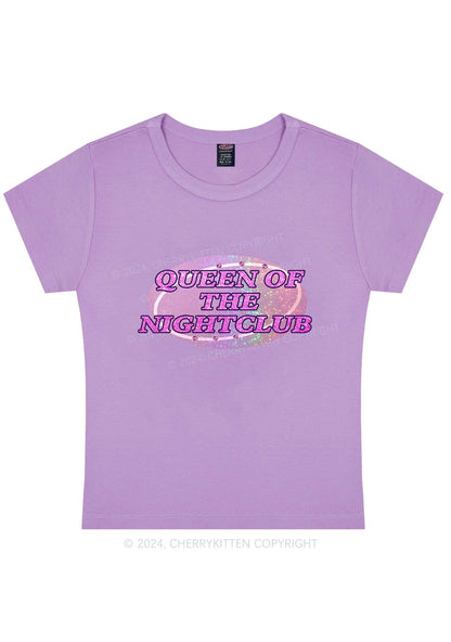 Curvy Queen Of Nightclub Y2K Baby Tee Cherrykitten