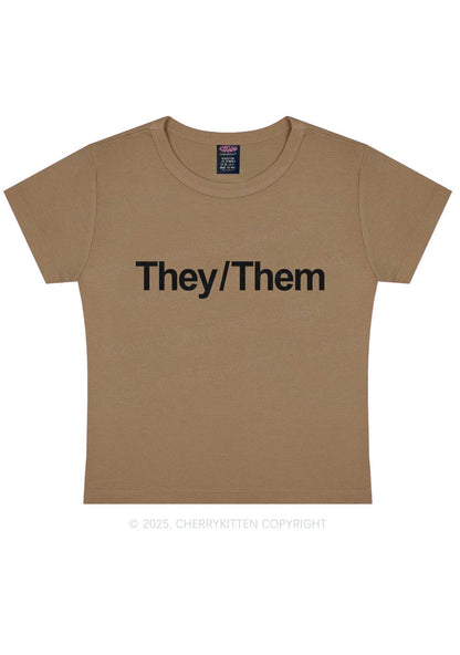 They Or Them Y2K Baby Tee Cherrykitten