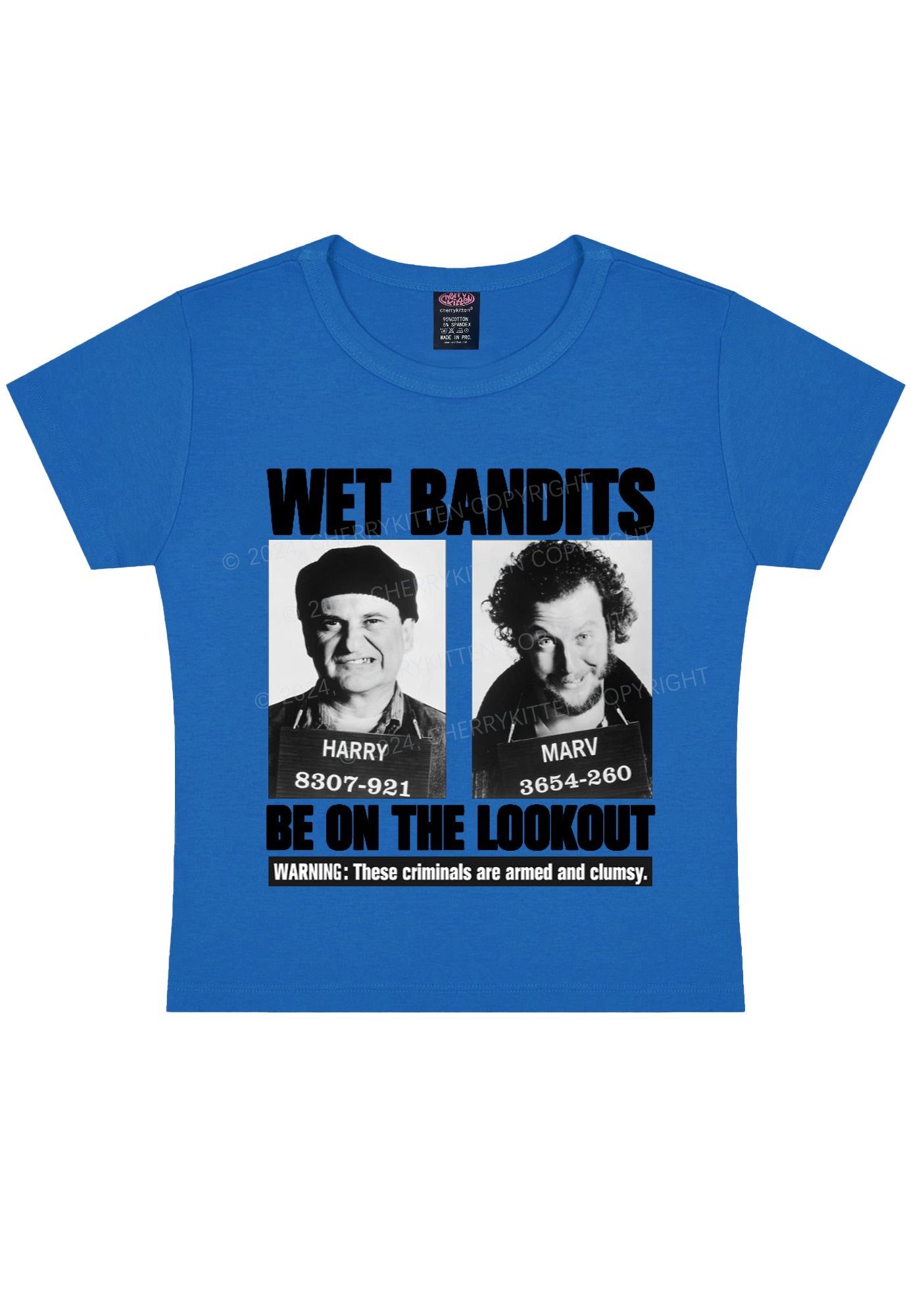 Christmas Wet Bandits Y2K Baby Tee Cherrykitten