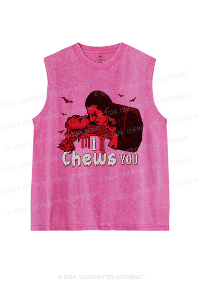 Halloween Chews You Y2K Washed Tank Cherrykitten