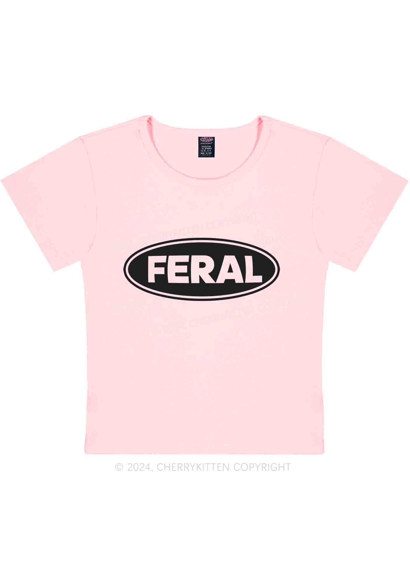 Feral Y2K Baby Tee Cherrykitten