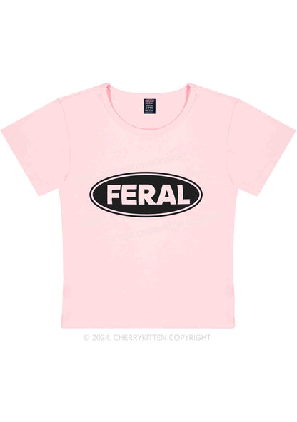 Feral Y2K Baby Tee Cherrykitten