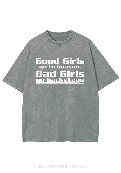 Bad Girls Go Backstage Y2K Washed Tee Cherrykitten