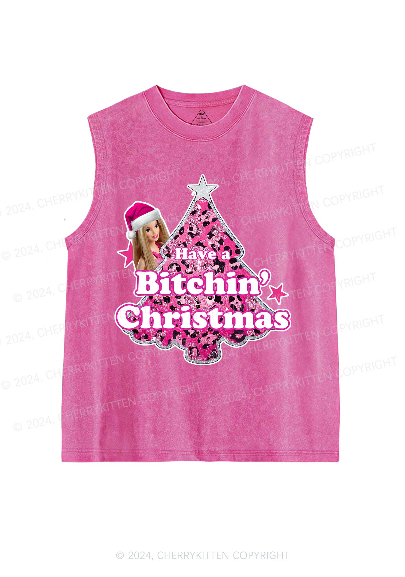 Christmas Bxxchin Y2K Washed Tank Cherrykitten