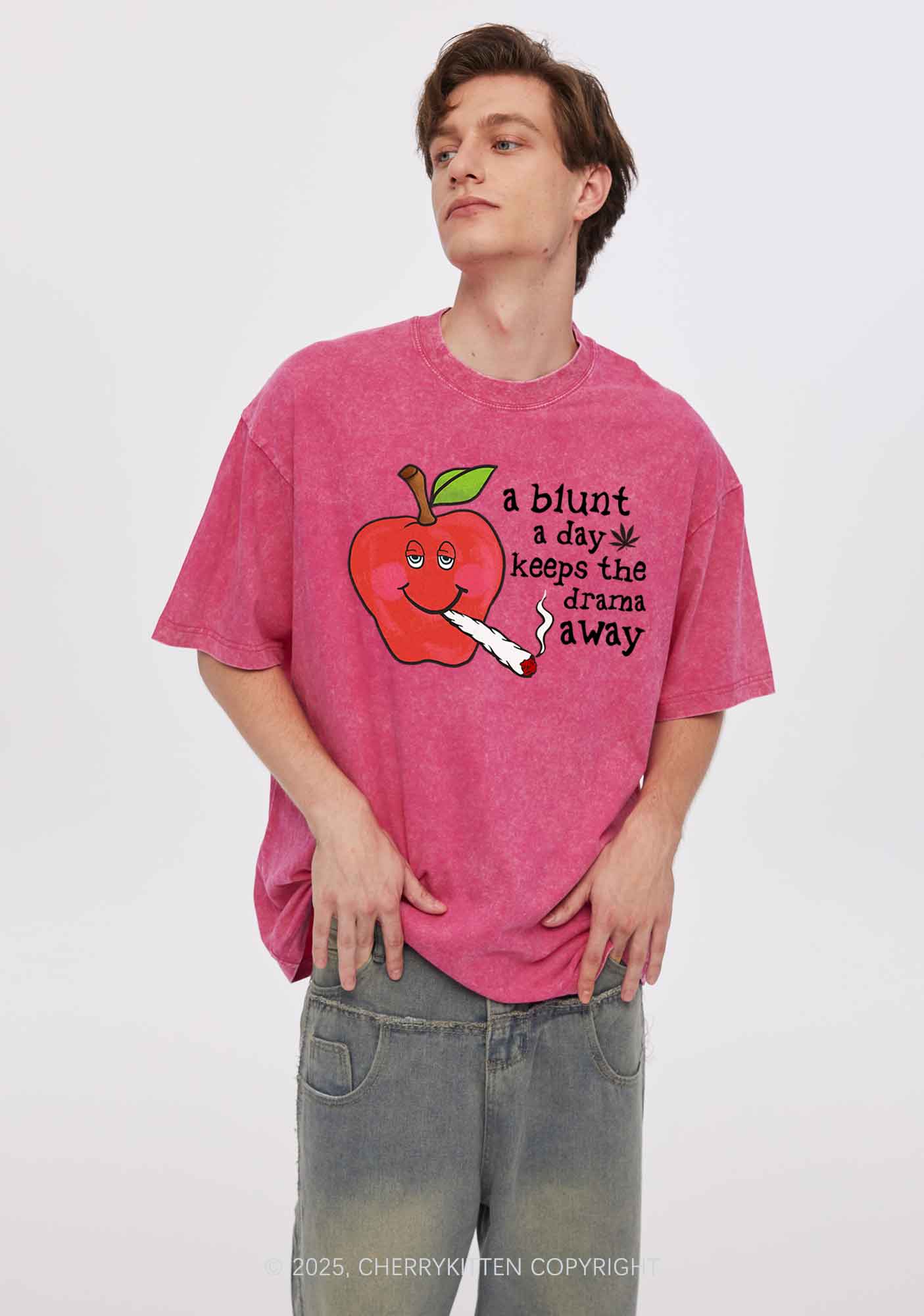 A Blunt A Day Y2K Washed Tee Cherrykitten