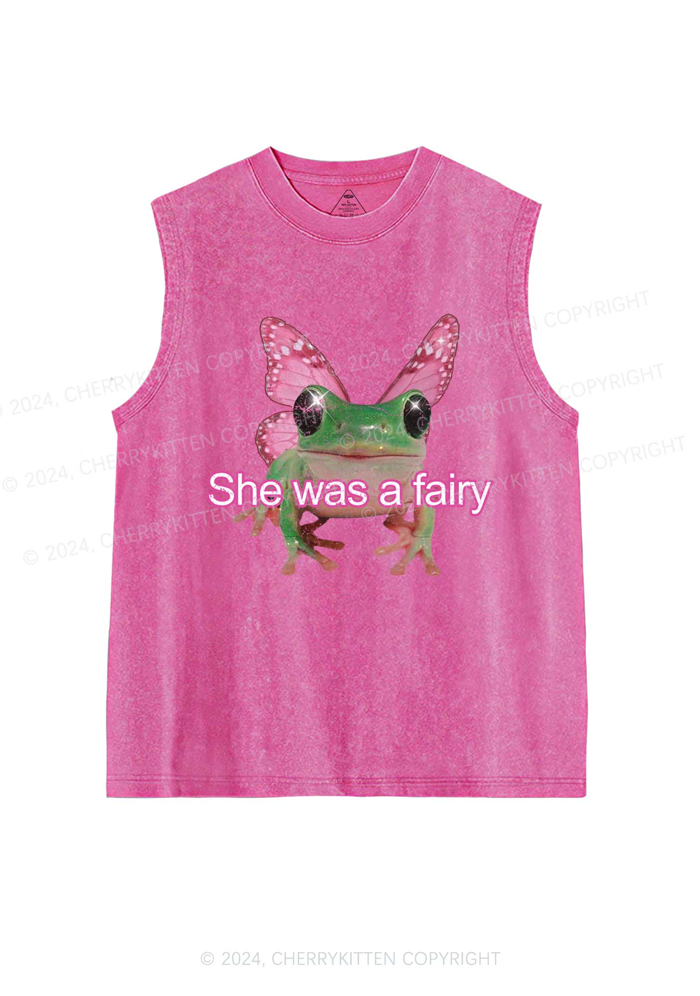 Fairy Frog Y2K Washed Tank Cherrykitten