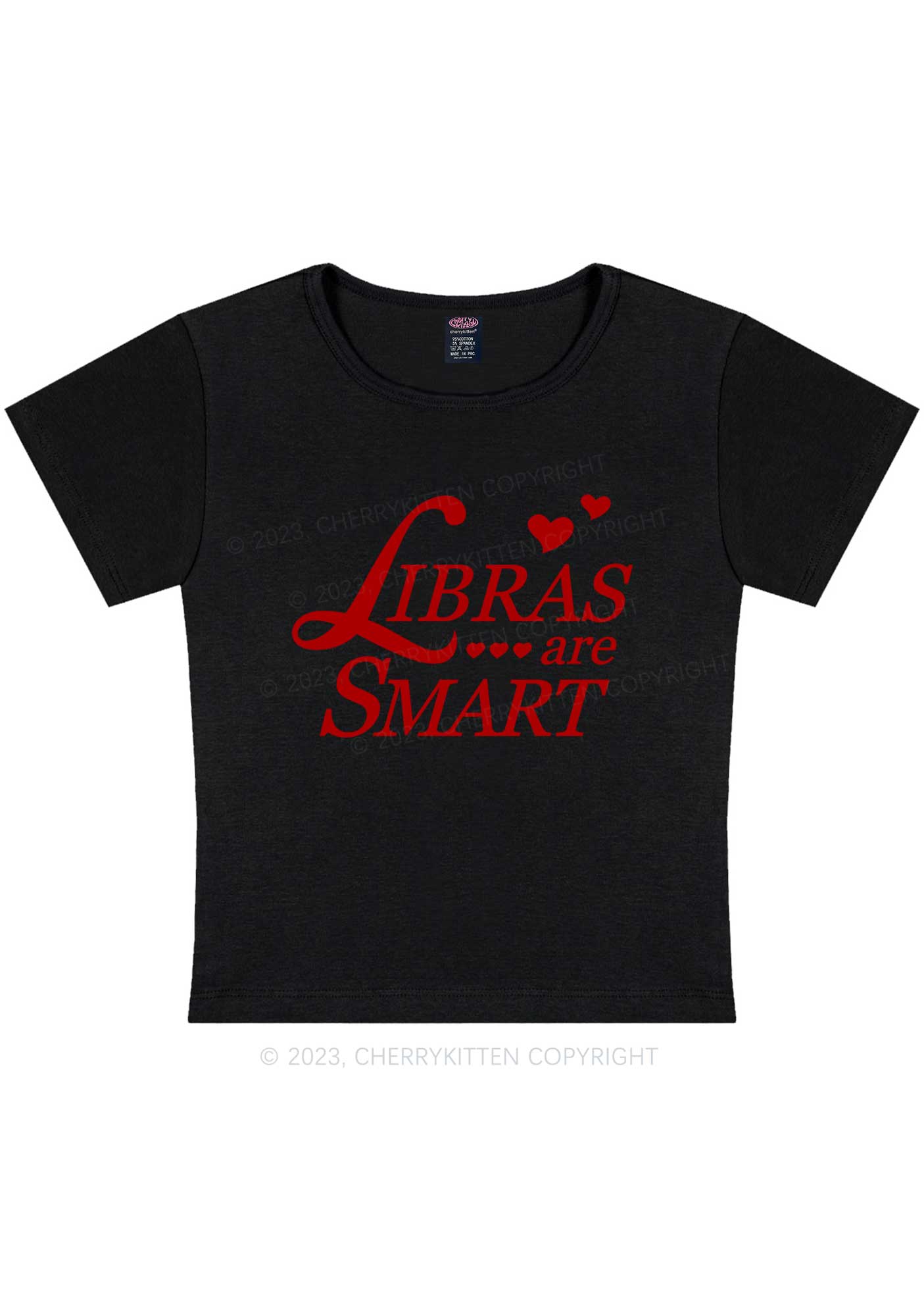 Curvy Libras Are Smart Y2K Baby Tee Cherrykitten