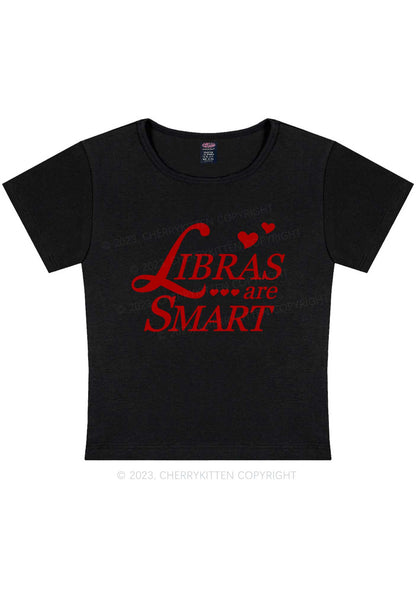 Curvy Libras Are Smart Y2K Baby Tee Cherrykitten