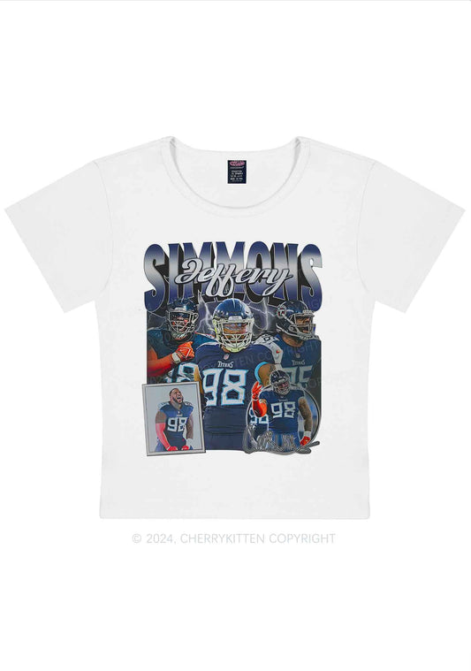 Blue JS Y2K Super Bowl Baby Tee Cherrykitten