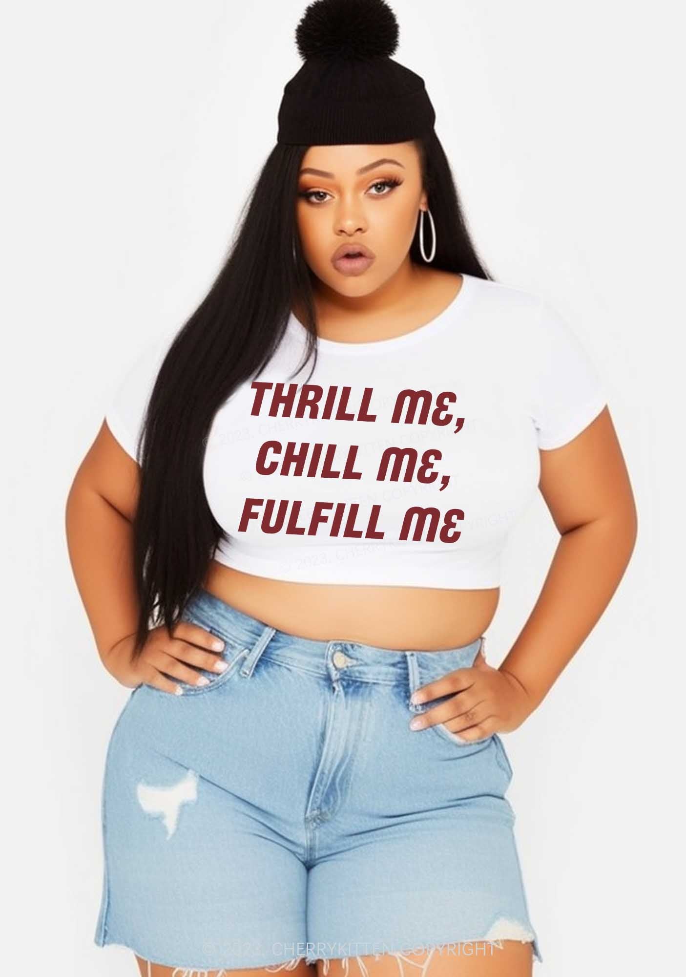 Curvy Thrill Me Y2K Baby Tee Cherrykitten