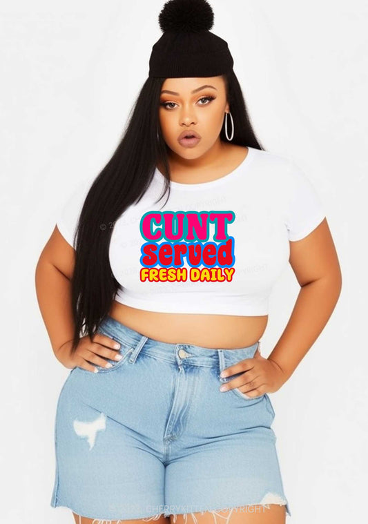 Curvy Cxnt Served Y2K Baby Tee Cherrykitten