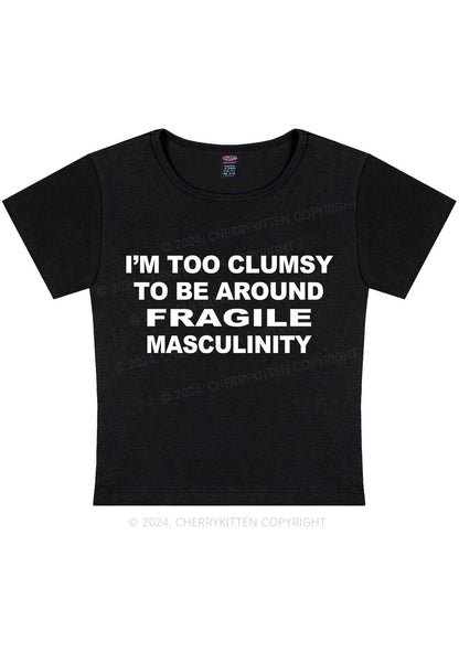 I'm Too Clumsy Y2K Baby Tee Cherrykitten