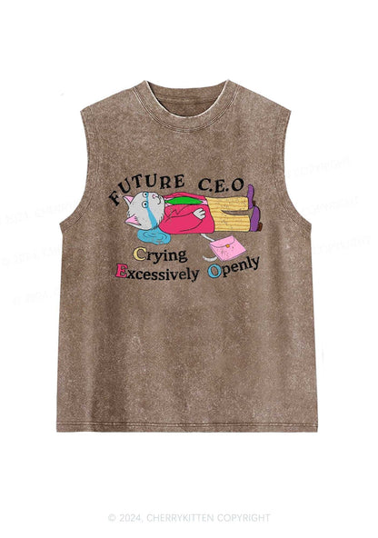 Future CEO Y2K Washed Tank Cherrykitten