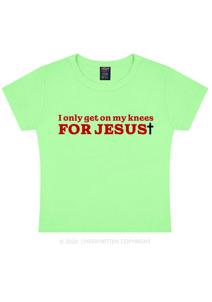 Get On Knees For Jesus Y2K Baby Tee Cherrykitten