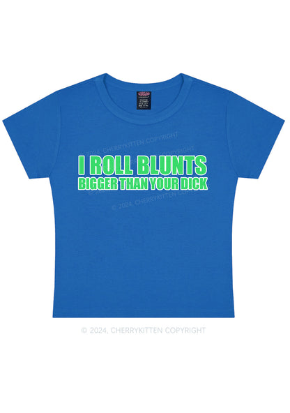 I Roll Blunts Y2K Baby Tee Cherrykitten