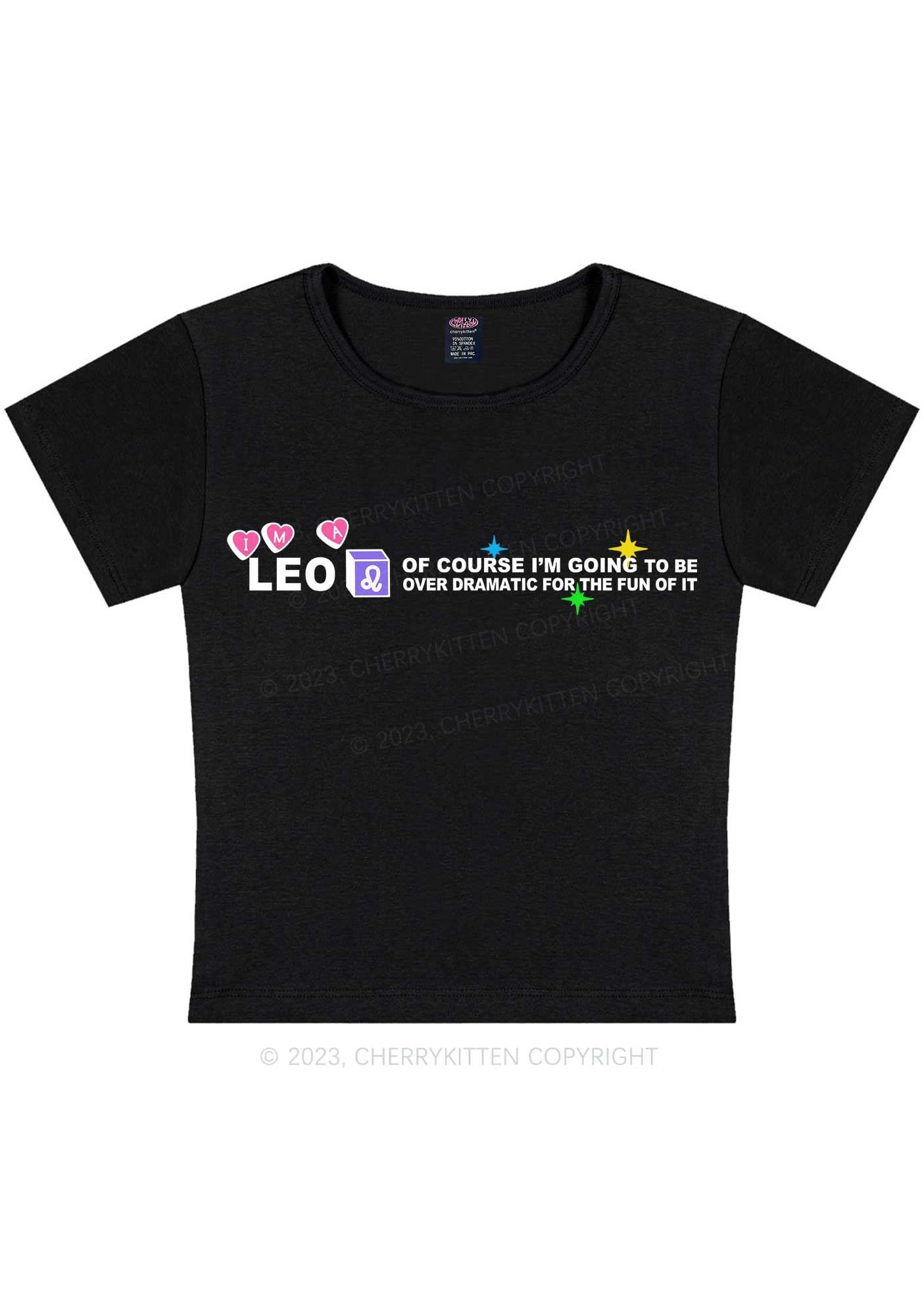 Curvy I'm A Leo Y2K Baby Tee Cherrykitten