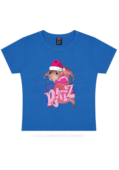 Christmas Ratz Y2K Baby Tee Cherrykitten