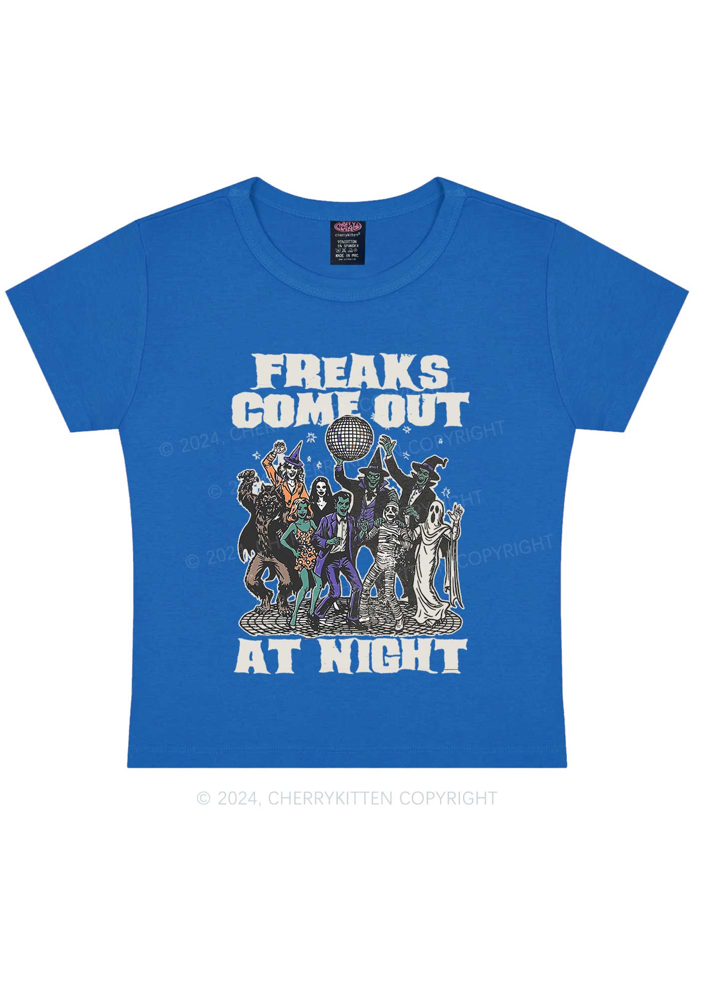 Halloween Freaks Come Out Y2K Baby Tee Cherrykitten