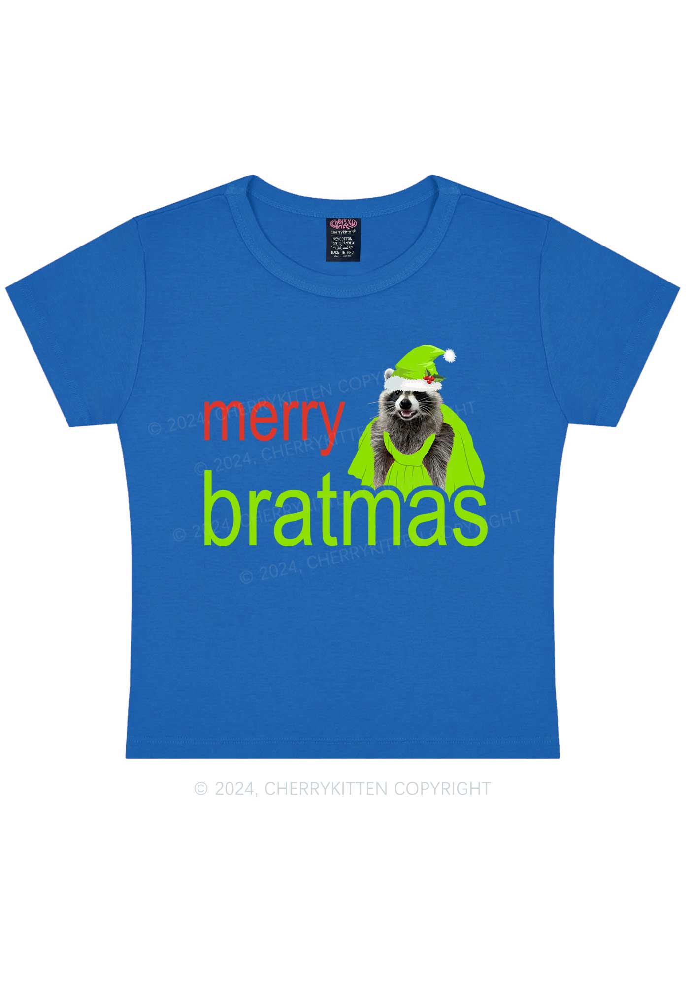 Christmas Merry Bratmas Y2K Baby Tee Cherrykitten