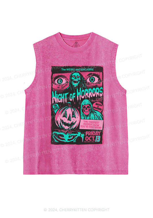 Halloween Nights Of Horrors Y2K Washed Tank Cherrykitten