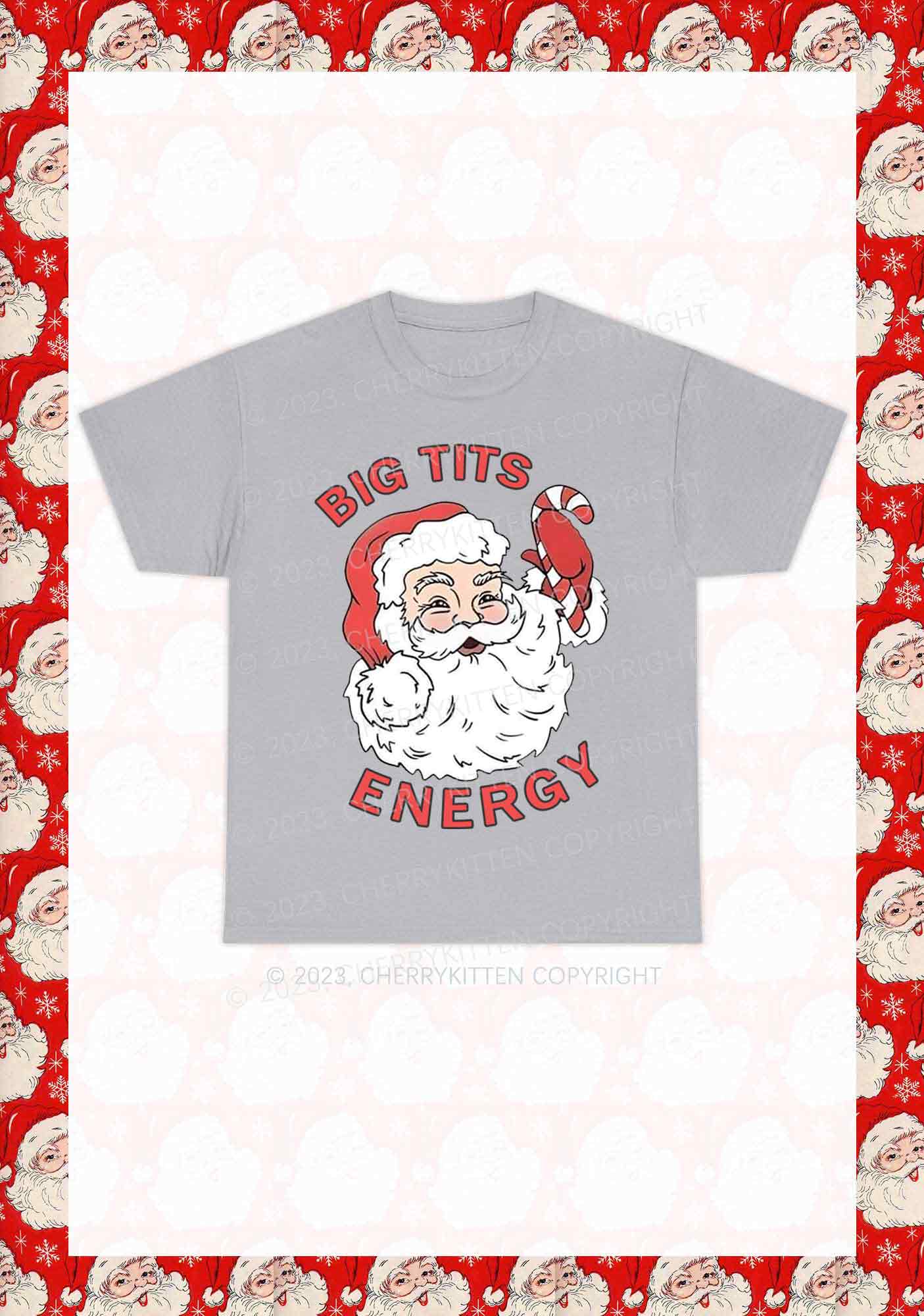 Big Santa Energy Christmas Y2K Chunky Shirt Cherrykitten