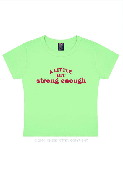 Strong Enough Y2K Baby Tee Cherrykitten