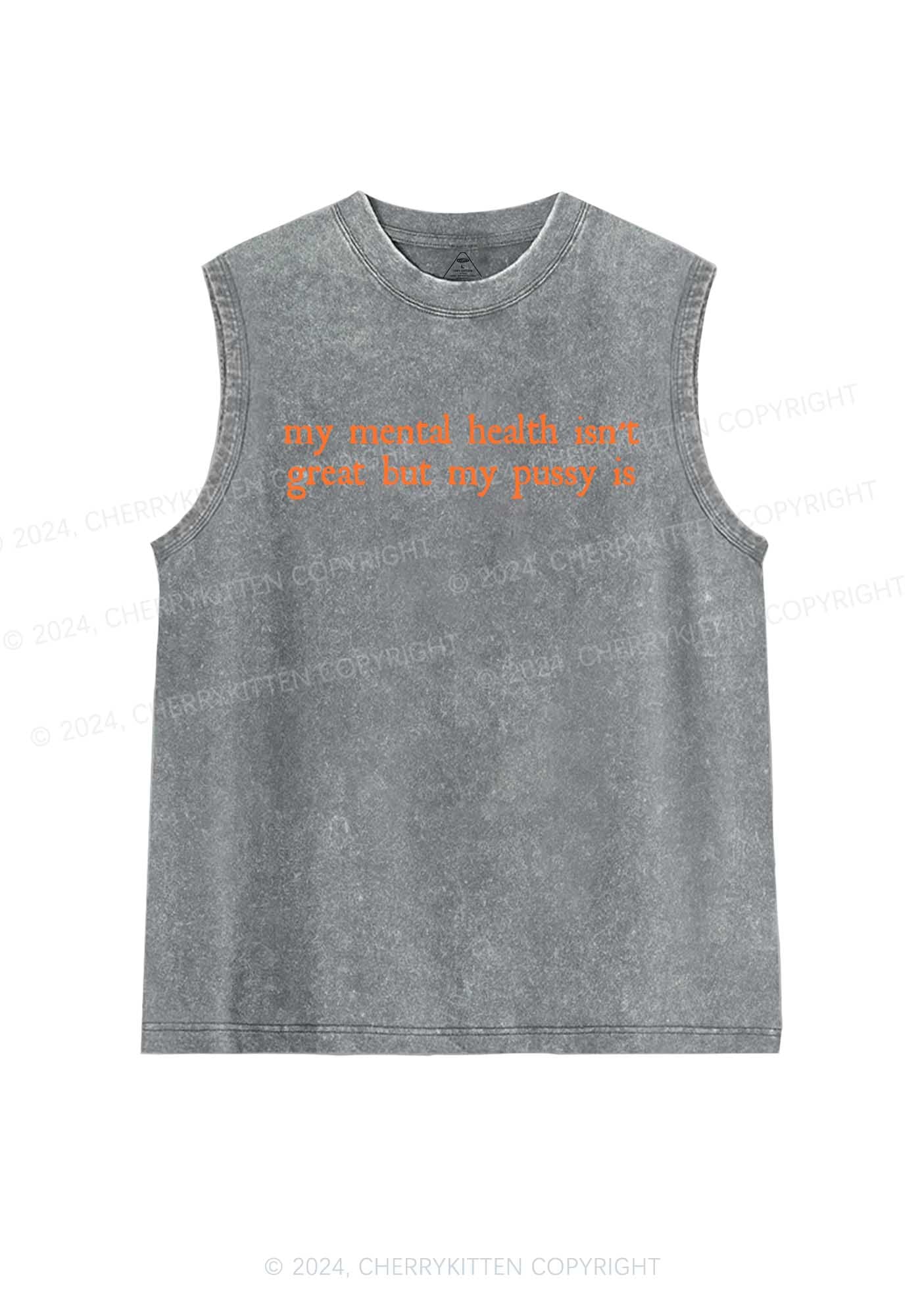 Great Mental Health Y2K Washed Tank Cherrykitten