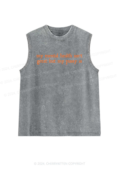 Great Mental Health Y2K Washed Tank Cherrykitten