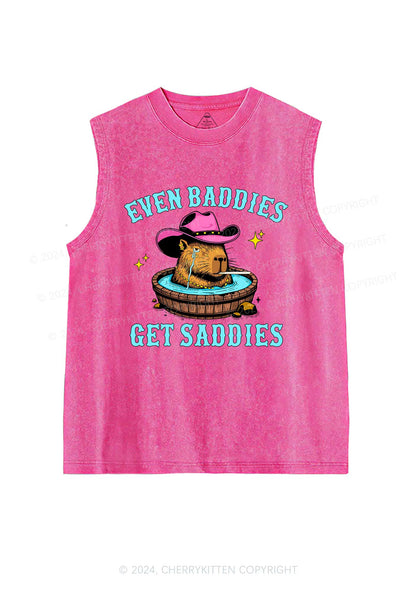 Capybara Get Saddies Y2K Washed Tank Cherrykitten