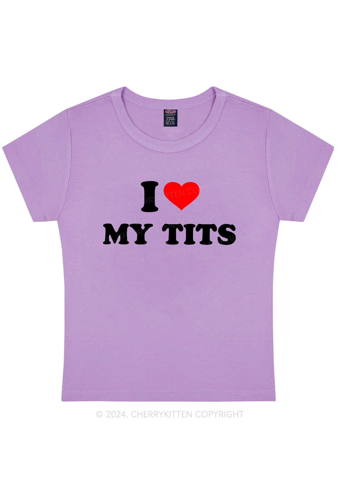 Curvy I Love My Txts Y2K Baby Tee Cherrykitten