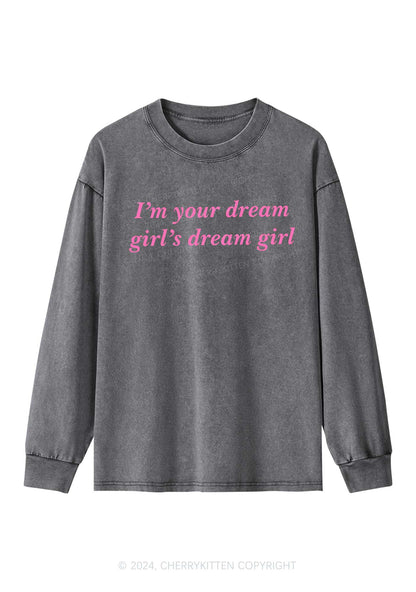 Dream Girl Y2K Washed Long Sleeves Cherrykitten