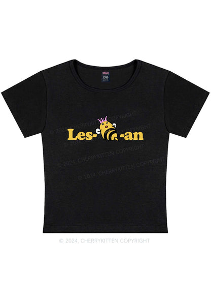 Lesbeean Y2K Baby Tee Cherrykitten