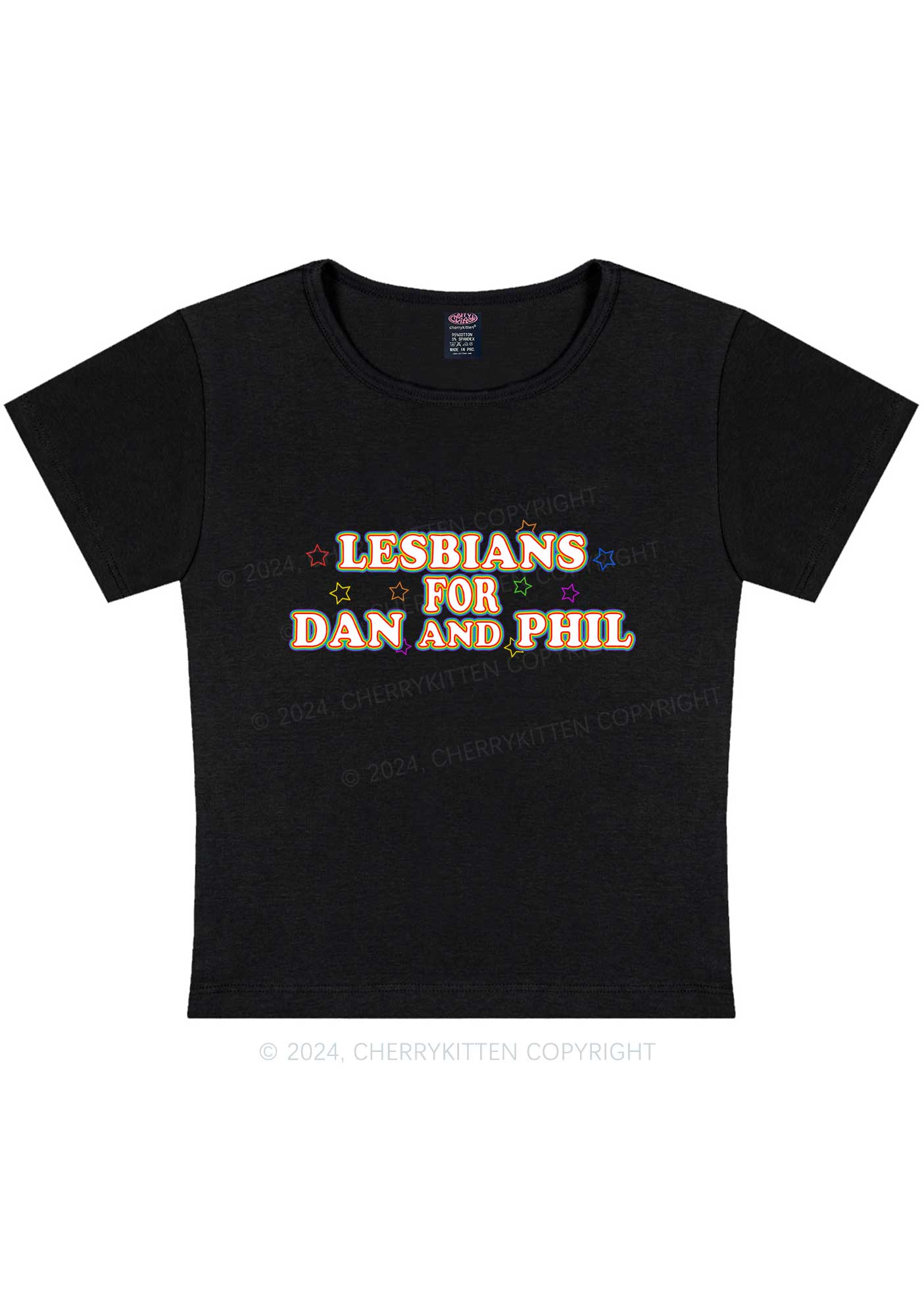 Curvy Lesbians For Dan Y2K Baby Tee Cherrykitten