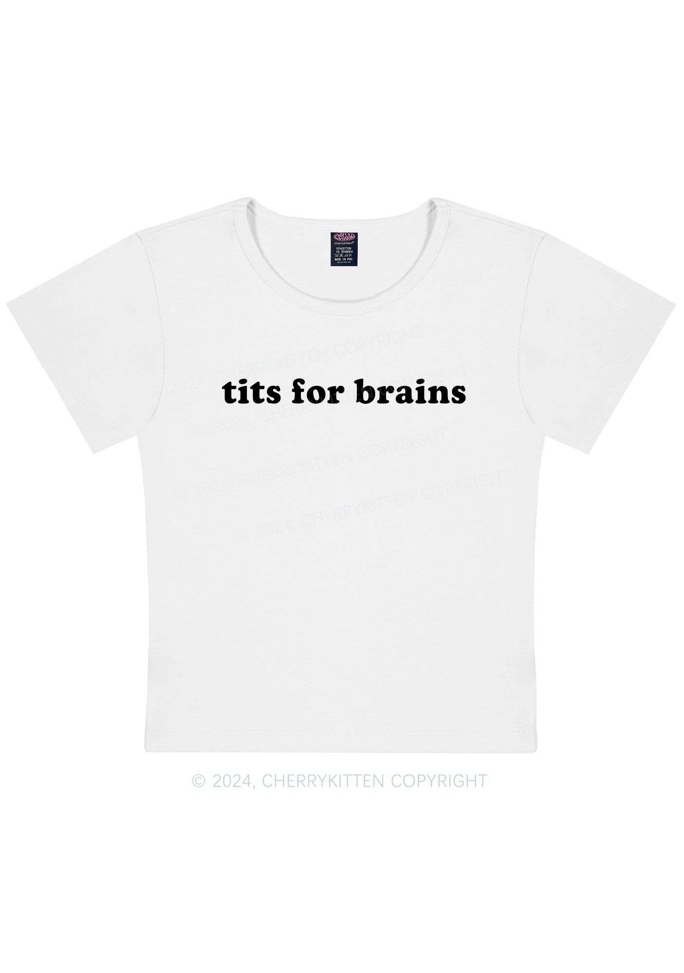 Txts For Brains Y2K Baby Tee Cherrykitten