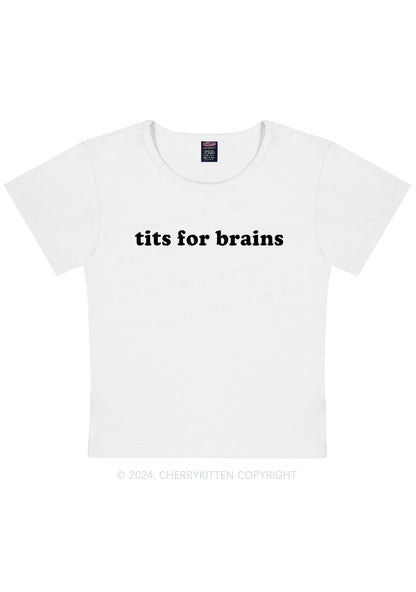 Txts For Brains Y2K Baby Tee Cherrykitten