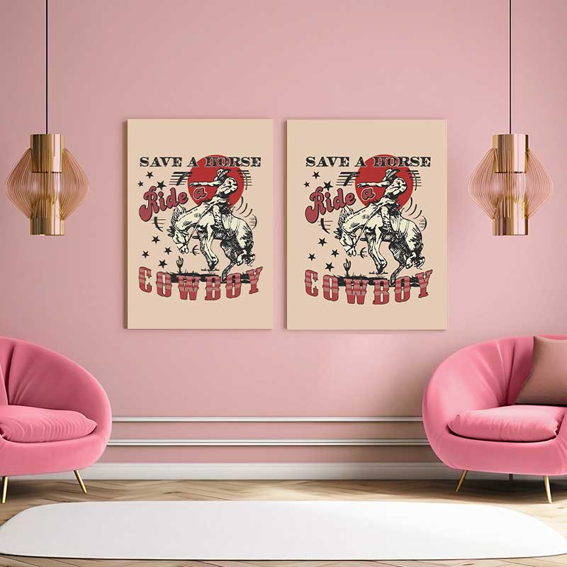 Ride A Cowboy Y2K Canvas Wall Art Cherrykitten