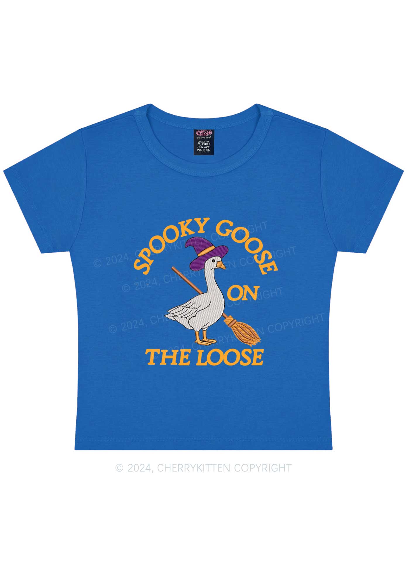 Halloween Spooky Goose Y2K Baby Tee Cherrykitten