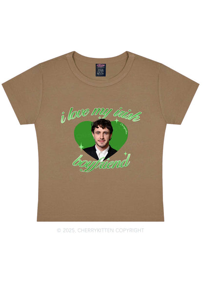 Love My Irish Boyfriend St Patricks Y2K Baby Tee Cherrykitten