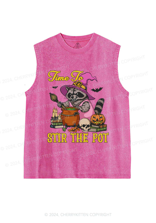 Halloween Stir The Pot Y2K Washed Tank Cherrykitten