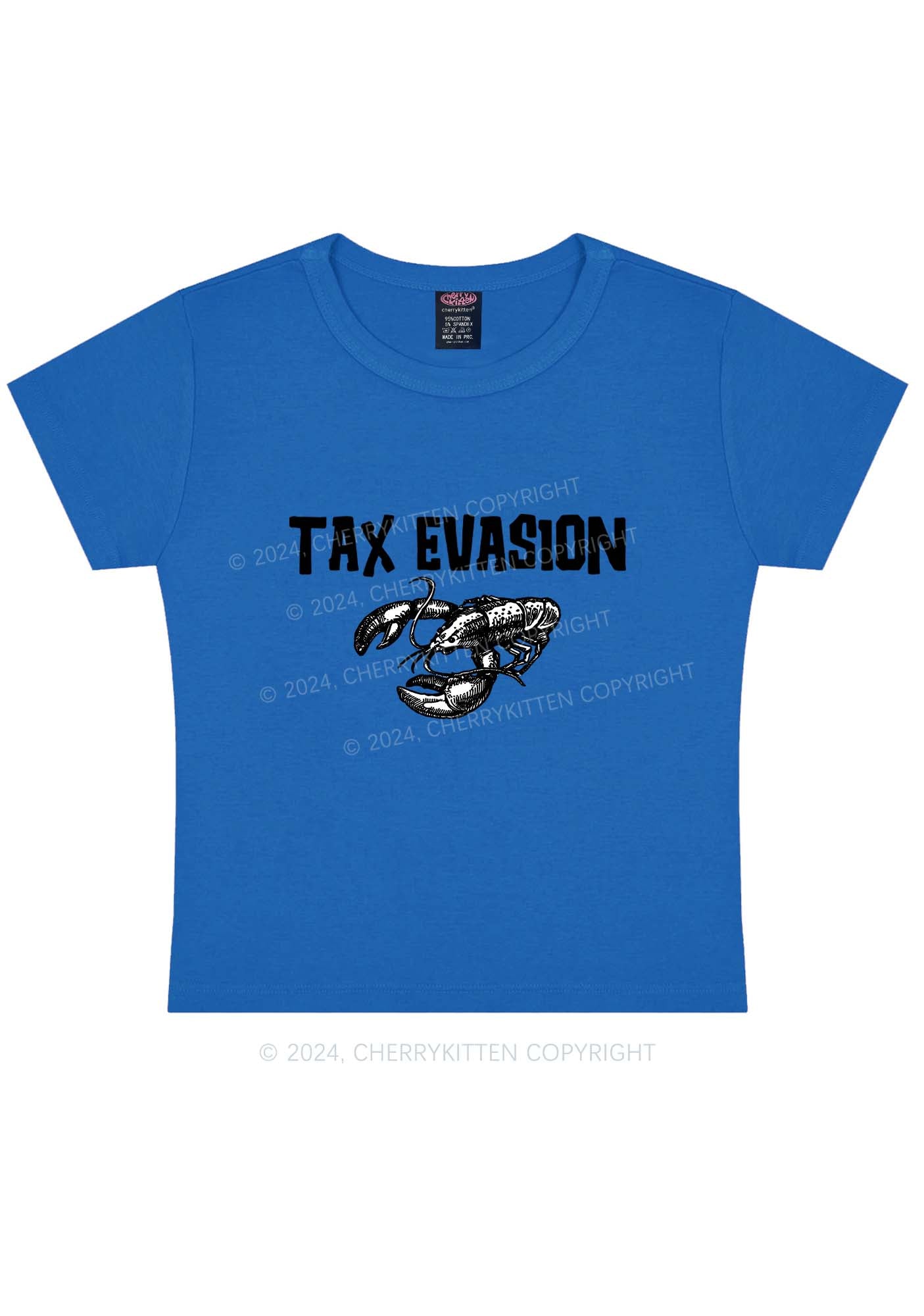 Tax Evasion Lobster Y2K Baby Tee Cherrykitten