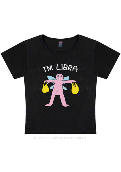 Curvy I'm Libra Y2K Baby Tee Cherrykitten