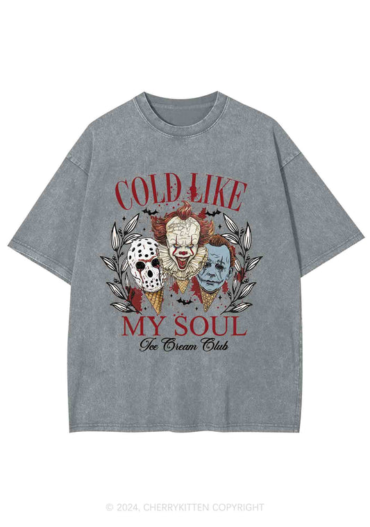 Halloween Cold Like My Soul Y2K Washed Tee Cherrykitten