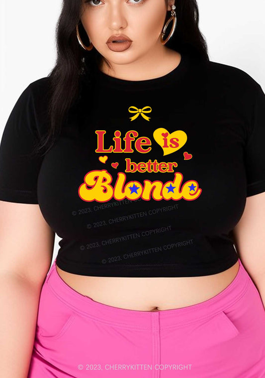 Curvy Better Blonde Y2K Baby Tee Cherrykitten