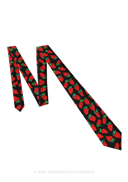 Strawberry Y2K Necktie Cherrykitten