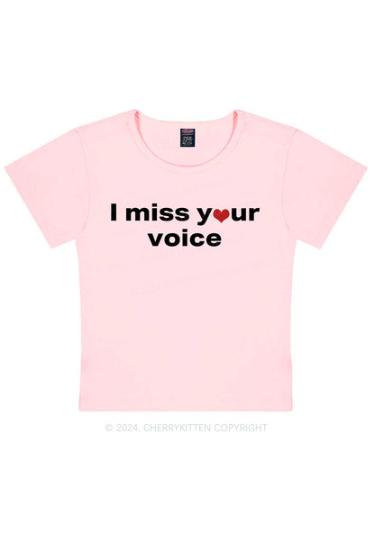 Miss Your Voice Y2K Valentine's Day Baby Tee Cherrykitten