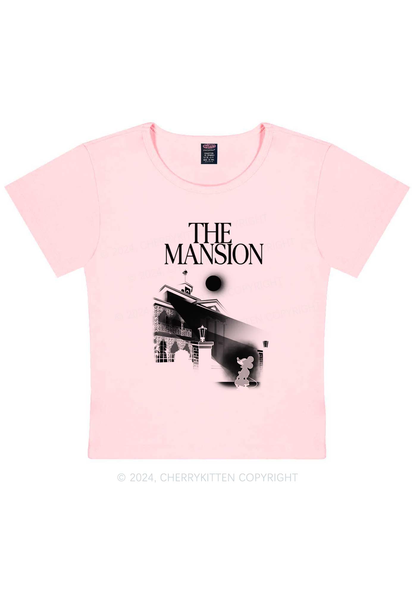 Halloween The Mansion Y2K Baby Tee Cherrykitten