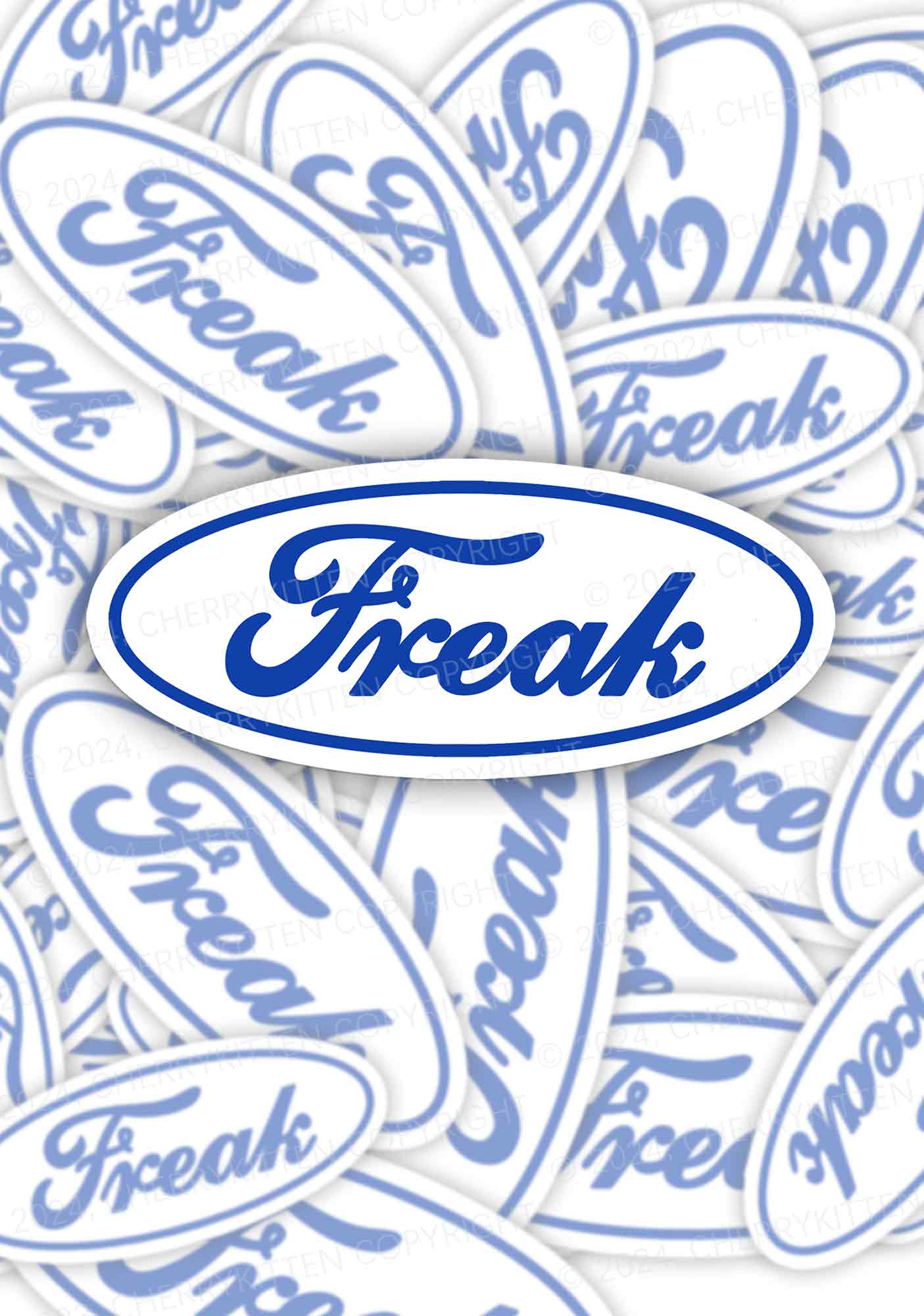 Oval Freak 1Pc Y2K Sticker Cherrykitten