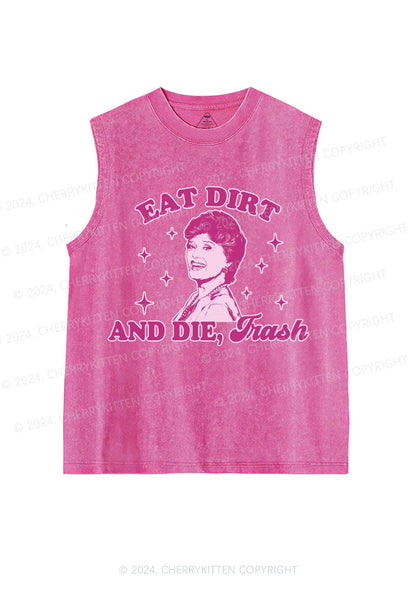 Eat Dirt And Die Y2K Washed Tank Cherrykitten