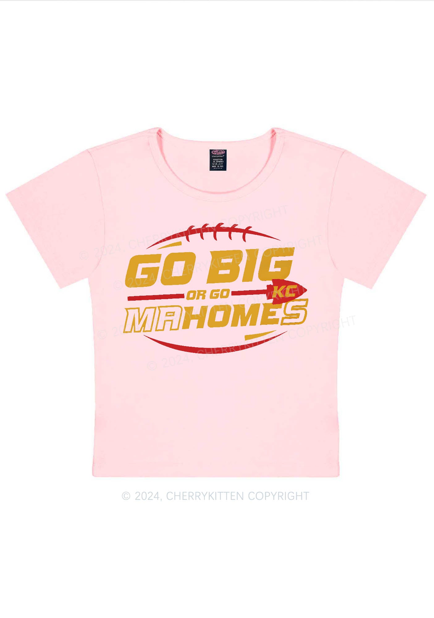 Go Big Y2K Super Bowl Baby Tee Cherrykitten