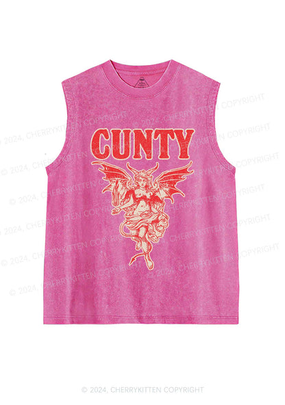 Cunty Satan Y2K Washed Tank Cherrykitten